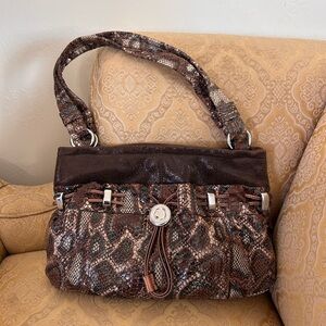 Elegant B.Makowsky Snakeskin Pattern Women's Bag